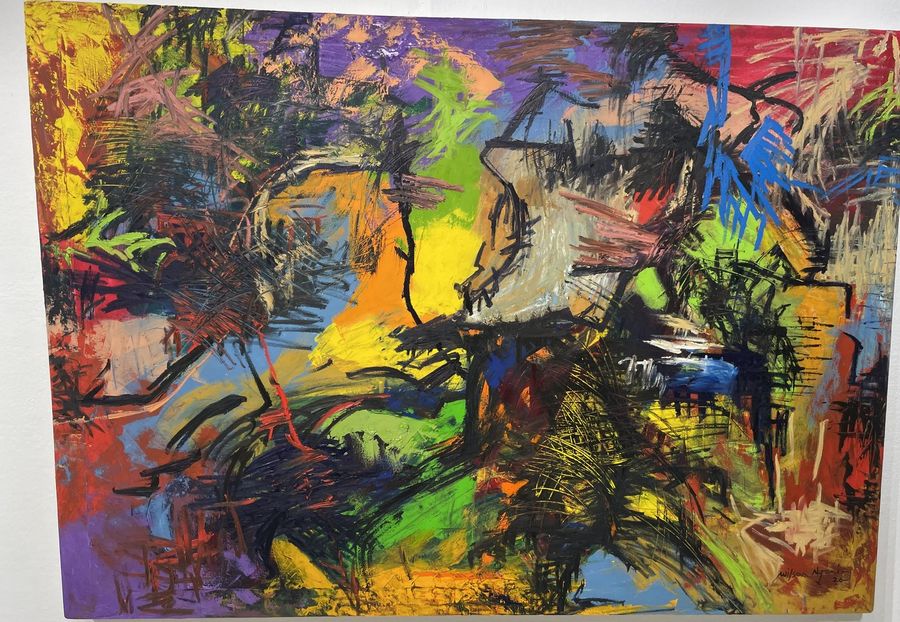 I — Electric Memory - Mixed Media on Canvas, 2025