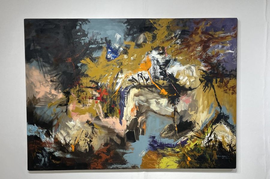 I — Fractured Ground - Mixed Media on Canvas, 2025