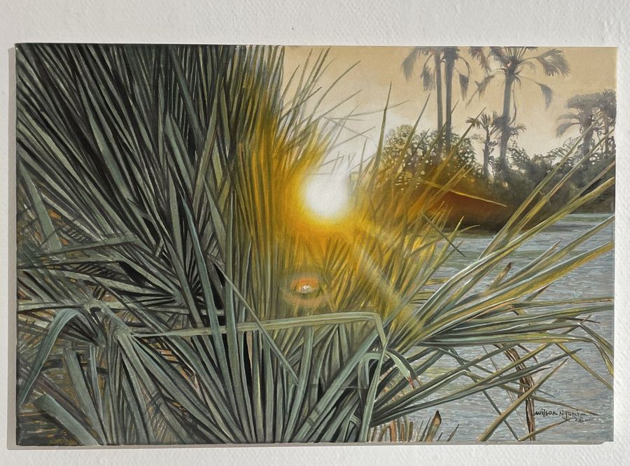 Sun Through Palms - Oil on Canvas, 2026
