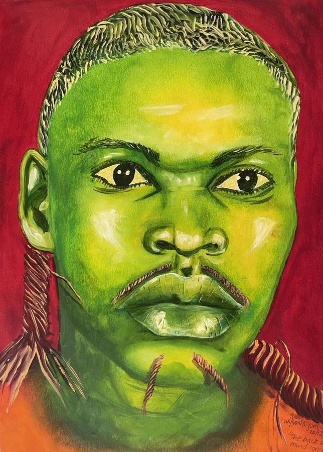 The Back of My Mind Concealed - Oil on Paper