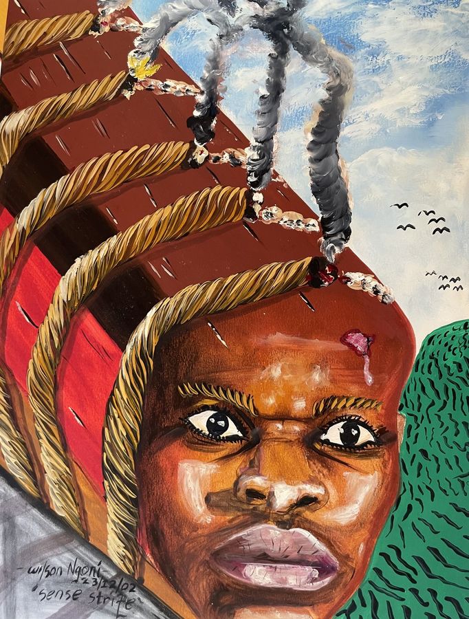 Sense Strife - Mixed Media on Canvas