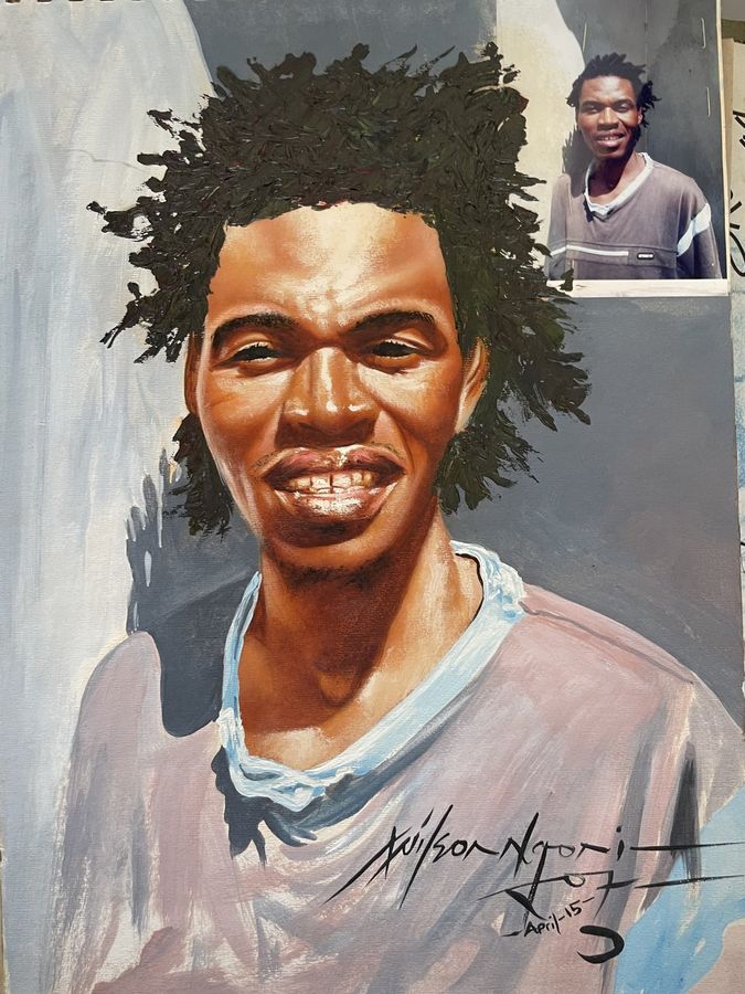 Self-Portrait - Oil on Paper