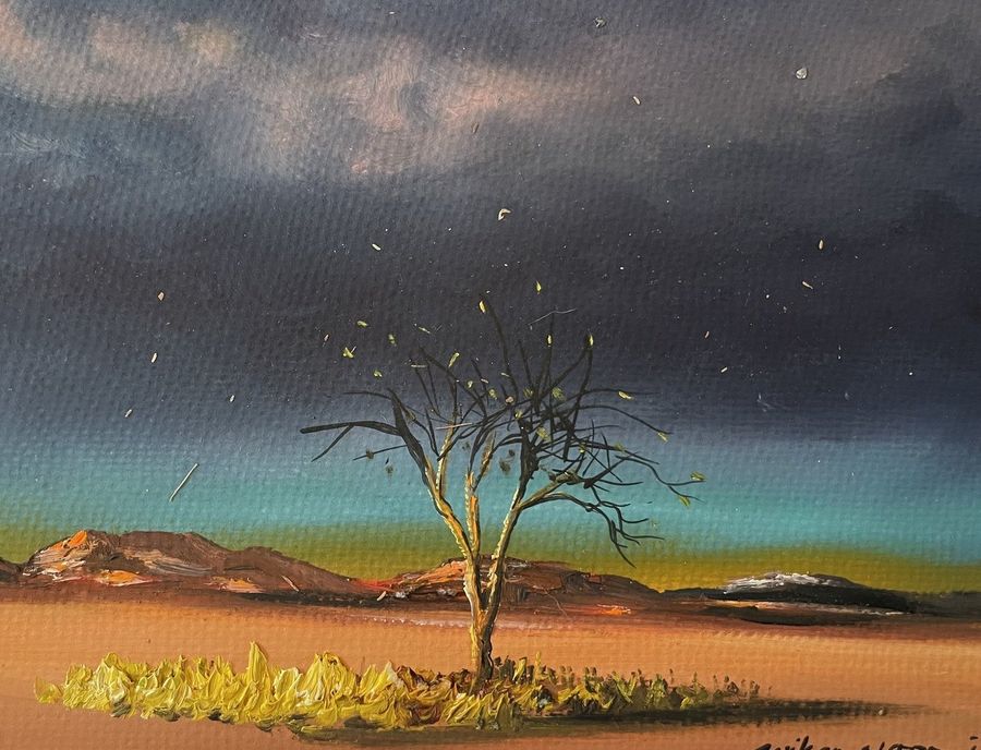 Lone Tree - Oil on Paper