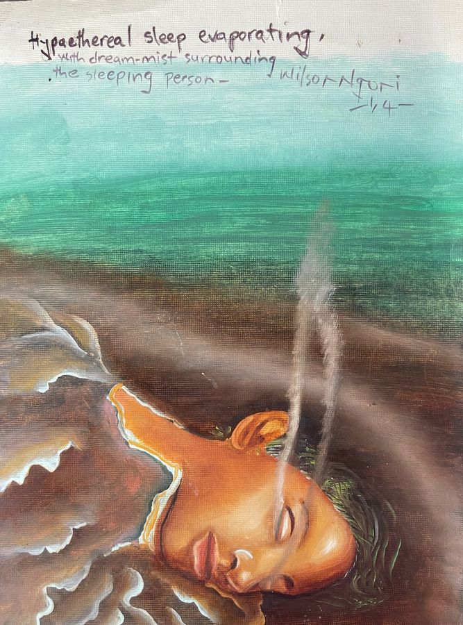 Hypaethereal Sleep Evaporating - Oil on Canvas