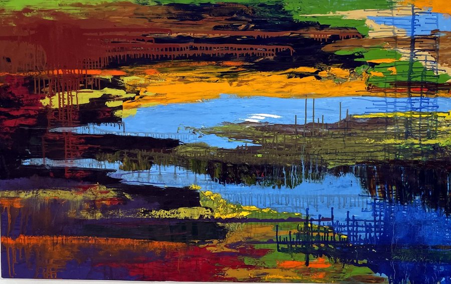 River Runs — Wilson Ngoni exhibition work